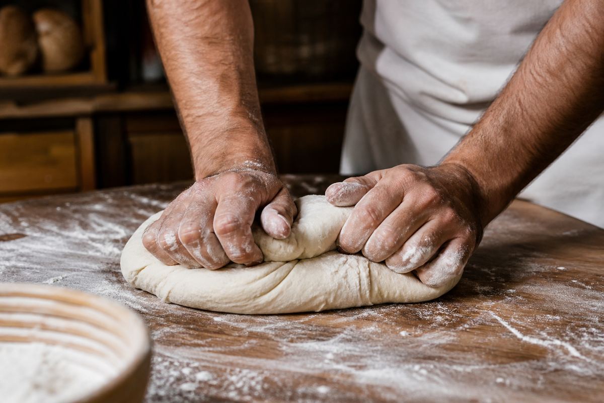 Baker at work